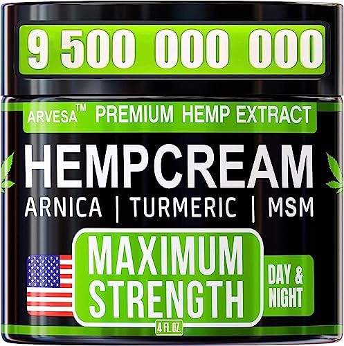 Hemp Cream – Relieve Muscle, Joint, Back, Knee – Natural Hemp Oil ...