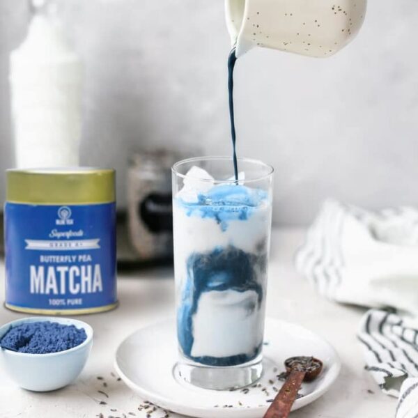 BLUE TEA - Butterfly Pea Powder Matcha (1.76 Oz) || Blue Matcha Powder - Dessert, Muffins - For Gift - Tin Packaging | Caffeine-free - Image 2