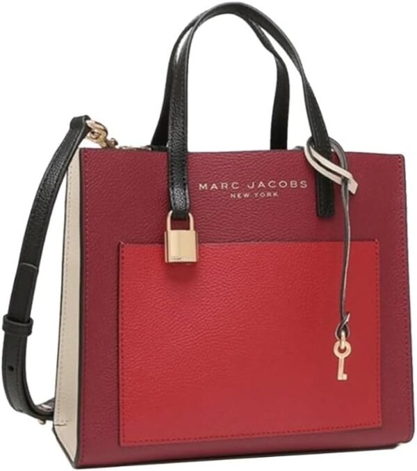 Marc Jacobs M0016132607 Mini Grind Pomegranate Red Multi Leather With Gold Hardware Mini/Small Women's Tote Bag